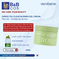 [MẪU MỚI 2026] KEM DƯỠNG ẨM TRÀ XANH VEROBENE DƯỠNG TRẮNG, HỖ TRỢ MỜ THÂM MỤN 50ML