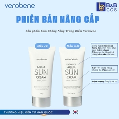KEM CHỐNG NẮNG TRANG ĐIỂM VEROBENE RADIANCE AQUA SUN CREAM 70G