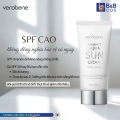 KEM CHỐNG NẮNG TRANG ĐIỂM VEROBENE RADIANCE AQUA SUN CREAM 70G