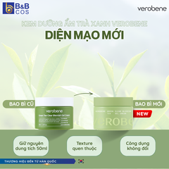 [MẪU MỚI 2026] KEM DƯỠNG ẨM TRÀ XANH VEROBENE DƯỠNG TRẮNG, HỖ TRỢ MỜ THÂM MỤN 50ML