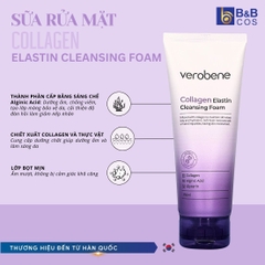 Sữa rửa mặt Collagen Verobene - Hàn Quốc (Mẫu Mới)