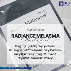 [1 GÓI 10 MIẾNG] MẶT NẠ CẤP ẨM VÀ DƯỠNG TRẮNG DA VEROBENE RADIANCE MELASMA MASK PACK 23g