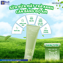 [MẪU MỚI 2026] SỮA RỬA MẶT TRÀ XANH VEROBENE SẠCH SÂU HỖ TRỢ GIẢM MỤN 150ML