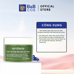 Kem Dưỡng Trắng Da Trà Xanh Verobene - Chính Hãng Hàn Quốc (Mẫu mới) 50g