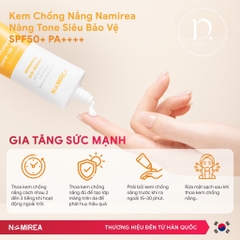 Kem Chống Nắng Namirea Nâng Tone Siêu Bảo Vệ Spf50+ Pa++++