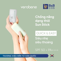 CHỐNG NẮNG DẠNG THỎI THUẦN CHAY VEROBENE - VEROBENE ZERO LIGHT CALMING SUN STICK  19G