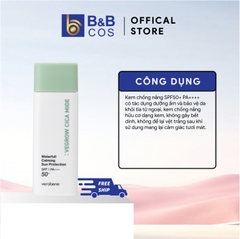 KEM CHỐNG NẮNG THUẦN CHAY VEROBENE SPF 50 PA++++  WATERFULL CALMING SUN  PROTECTION –