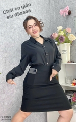 03120 Váy 00180 ôm 2 túi trước - 701-2