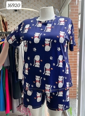 Đồ bộ mặc nhà BIG SIZE hoạ tiết Mèo SS-DAI- 00243- 16920