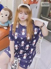 Đồ bộ mặc nhà BIG SIZE hoạ tiết Mèo SS-DAI- 00243- 16920