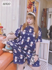 Đồ bộ mặc nhà BIG SIZE hoạ tiết Mèo SS-DAI- 00243- 16920