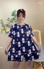 Đồ bộ mặc nhà BIG SIZE hoạ tiết Mèo SS-DAI- 00243- 16920