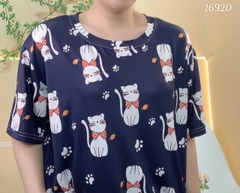 Đồ bộ mặc nhà BIG SIZE hoạ tiết Mèo SS-DAI- 00243- 16920