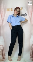 Quần Tây BIGSIZE ống đứng 9 tấc lai ngắn dài - 17315