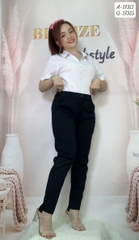 Quần Tây BIGSIZE ống đứng 9 tấc lai ngắn dài - 17315