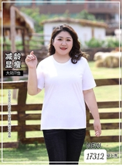 17312 A.Thun cổ tròn 00189 trơn TRẮNG