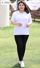 17312 A.Thun cổ tròn 00189 trơn TRẮNG