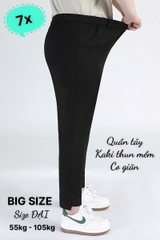 Quần Tây BIGSIZE ống đứng 9 tấc lai ngắn dài - 17315