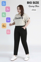 Quần Tây BIGSIZE ống đứng 9 tấc lai ngắn dài - 17315