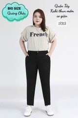 Quần Tây BIGSIZE ống đứng 9 tấc lai ngắn dài - 17315