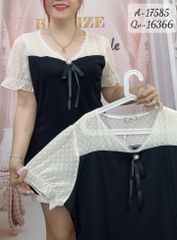 Áo Kiểu BIGSIZE Peplum cổ V 17585