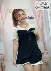 Áo Kiểu BIGSIZE Peplum cổ V 17585
