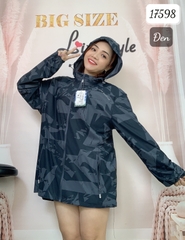 Khoác chống nắng BIGSIZE chống tia UV UPF 40+ Quảng Châu loại 1. Unisex - 17598 - Đen