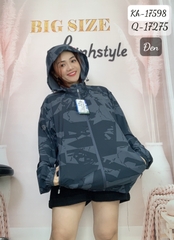 Khoác chống nắng BIGSIZE chống tia UV UPF 40+ Quảng Châu loại 1. Unisex - 17598 - Đen