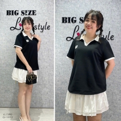 Áo Polo BIGSIZE Quảng Châu logo chữ A chất đẹp - ĐEN