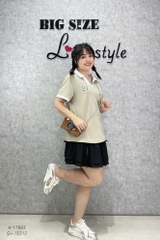 Áo Polo BIGSIZE Quảng Châu logo chữ A chất đẹp -  XANH