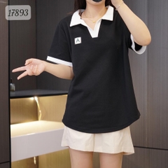 Áo Polo BIGSIZE Quảng Châu logo chữ A chất đẹp - ĐEN