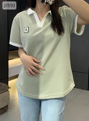 Áo Polo BIGSIZE Quảng Châu logo chữ A chất đẹp -  XANH