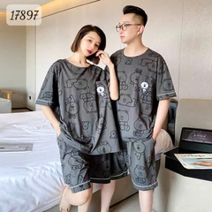 KHÔNG - Bộ đùi BIGSIZE QCCC thun cotton mịn đẹp loại 1 thấm hút mồ hôi tốt Tho- BROWN Ss.DAI - 17897- XÁM