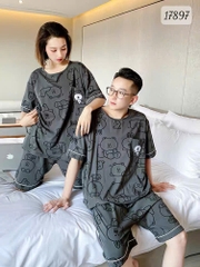 KHÔNG - Bộ đùi BIGSIZE QCCC thun cotton mịn đẹp loại 1 thấm hút mồ hôi tốt Tho- BROWN Ss.DAI - 17897- XÁM