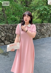 17911 D.polo dài Nơ-00414-  HỒNG