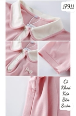 17911 D.polo dài Nơ-00414-  HỒNG