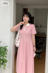 17911 D.polo dài Nơ-00414-  HỒNG