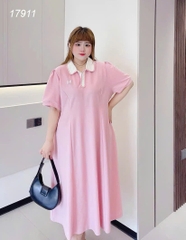 17911 D.polo dài Nơ-00414-  HỒNG