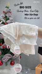 {100kg vừa} Quần lót chip BIGSIZE Quảng Châu cạp cao, lưng thun, tàng hình chống lộ viền - 18045 TRẮNG