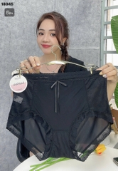 {100kg vừa} Quần lót chip BIGSIZE Quảng Châu cạp cao, lưng thun, tàng hình chống lộ viền - 18045 ĐEN