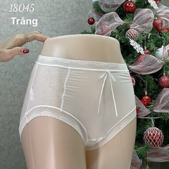 {100kg vừa} Quần lót chip BIGSIZE Quảng Châu cạp cao, lưng thun, tàng hình chống lộ viền - 18045 TRẮNG