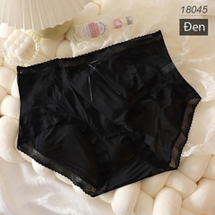 {100kg vừa} Quần lót chip BIGSIZE Quảng Châu cạp cao, lưng thun, tàng hình chống lộ viền - 18045 ĐEN