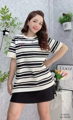 S-0020--18102 A. Sọc 00288 thêu tim - ĐEN