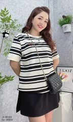 S-0020--18102 A. Sọc 00288 thêu tim - ĐEN