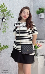 S-0020--18102 A. Sọc 00288 thêu tim - ĐEN