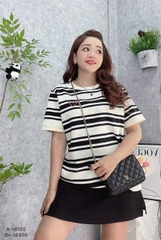 S-0020--18102 A. Sọc 00288 thêu tim - ĐEN