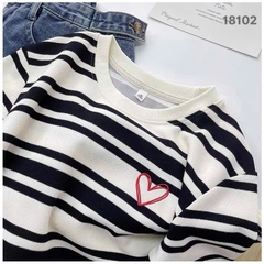 S-0020--18102 A. Sọc 00288 thêu tim - ĐEN