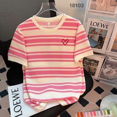 S-0020--18102 A. Sọc 00288 thêu tim - HỒNG