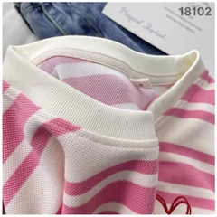 S-0020--18102 A. Sọc 00288 thêu tim - HỒNG