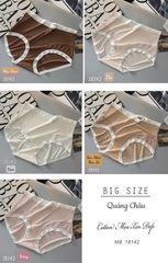 Quần lót chip BIGSIZE Quảng Châu chữ AOM cạp cao, chất thun đẹp co giãn - 18142 - KEM